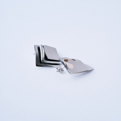Nested Square Çelik Küpe