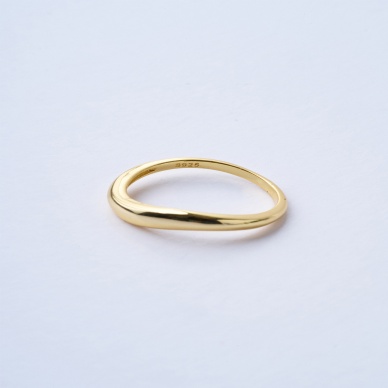 Curve Gold 925 Ayar Gümüş Yüzük