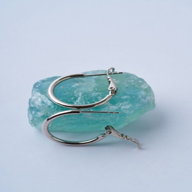 Minty Oval Çelik Küpe