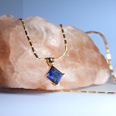 Sparkly Blue Crystal Kolye