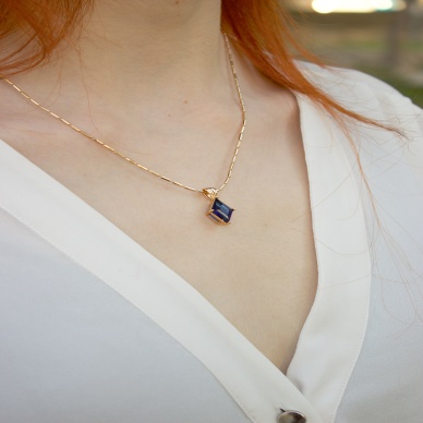 Sparkly Blue Crystal Kolye