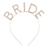 Mega Boy Kristal Taşlı Rose Gold Bride Taç Gelin Tacı 20X21 cm