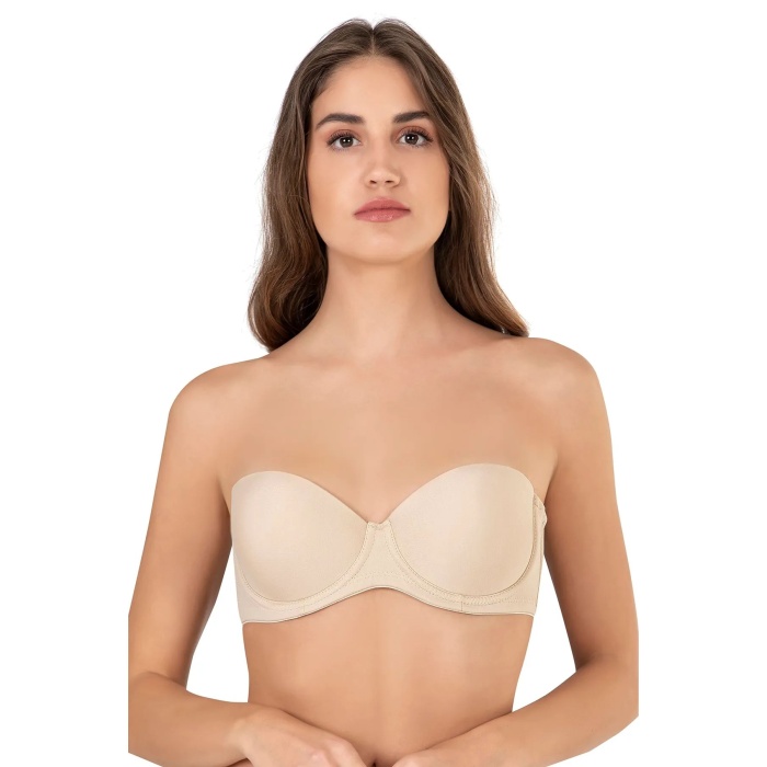 TOPTANBULURUM Orkide Kadın Ten Push-up Dolgulu Straples Sütyen 2850