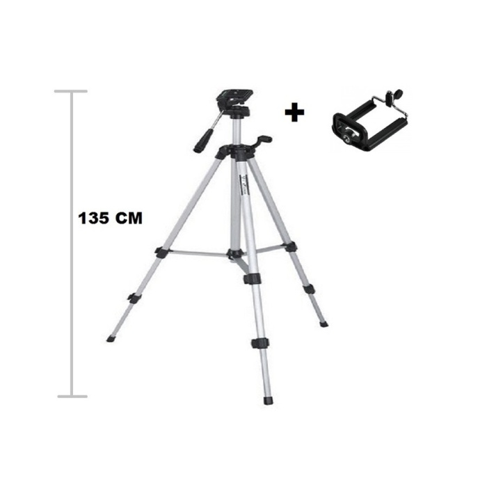 TOPTANBULURUM Tripod : Telefon ve Kamera Tutucu Ayak + Telefon Tutucu - 105Cm