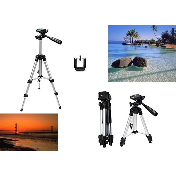 TOPTANBULURUM Tripod : Telefon ve Kamera Tutucu Ayak + Telefon Tutucu - 105Cm