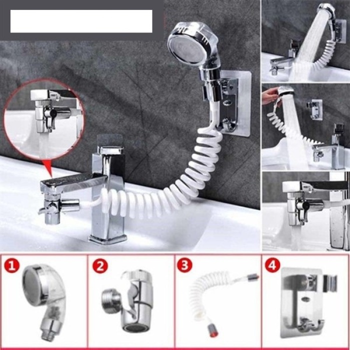 Ayarlanabilir Hortumlu Hareketli Banyo Mutfak Lavabo Musluk Duş Başlığı