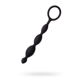 A-Toys by TOYFA  Anal Boncuk S, silikon, siyah, 19,5cm