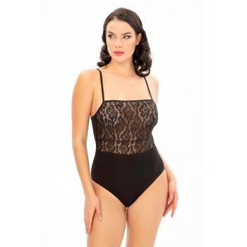 Kare Yaka Sıfır Kol Siyah Renk Kadın Babydoll