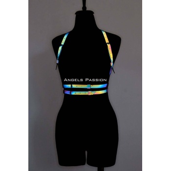 Renkli Reflektörlü Göğüs Harness, Karanlıkta Parlayan Göğüs Harness - APFT205