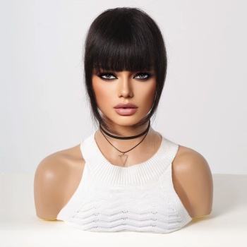 Yoğun Gerçek Saç Perçem - Siyah