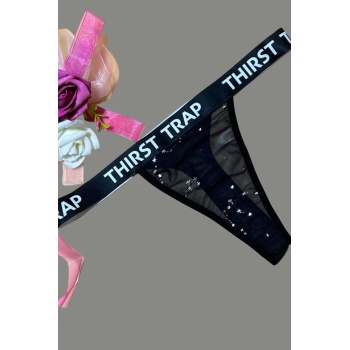 İp Kenar Yazılı String Külot  81902