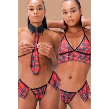 Kareli Kumaş ve Baskılı Fantezi İkli Kostüm Set 51171-51172