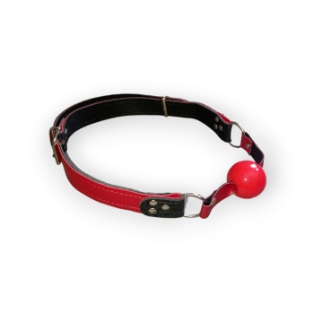 Fetilux Deri Fantezi Ağız Topu - Kırmızı