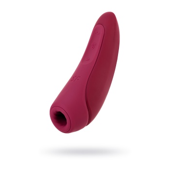 Satisfyer Curvy 1 Connect App Vakum Dalgası Klitoris Vibratörü, silikon, kırmızı, 14,3 cm