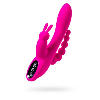 JOS SPANKY Üçlü Vibratör, silikon, pembe, 21 cm