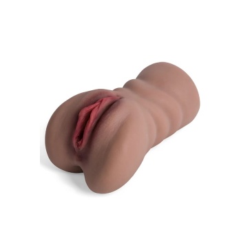 XOXO 2 Girişli Realistik Mastürbatör 700 g – TPE, Esmer Ten (Brown), 17,5 cm,