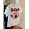 Erkek Oversize Tişörtü  Popeye the Sailor Retro Vintage Ispanak | Hediye olarak idealdir, farklı boyutları mevcuttur. - Beyaz