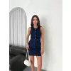 Kot Jeans Etekli ikili Takım - Lacivert