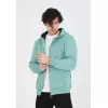 Unisex Tam Fermuarlı Kapşonlu  Hırka - Mint Yeşili