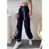 Kadın Cepli Paraşut Pantalon - Siyah