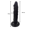 Gerçekçi Testissiz Siyah Dildo 21 cm