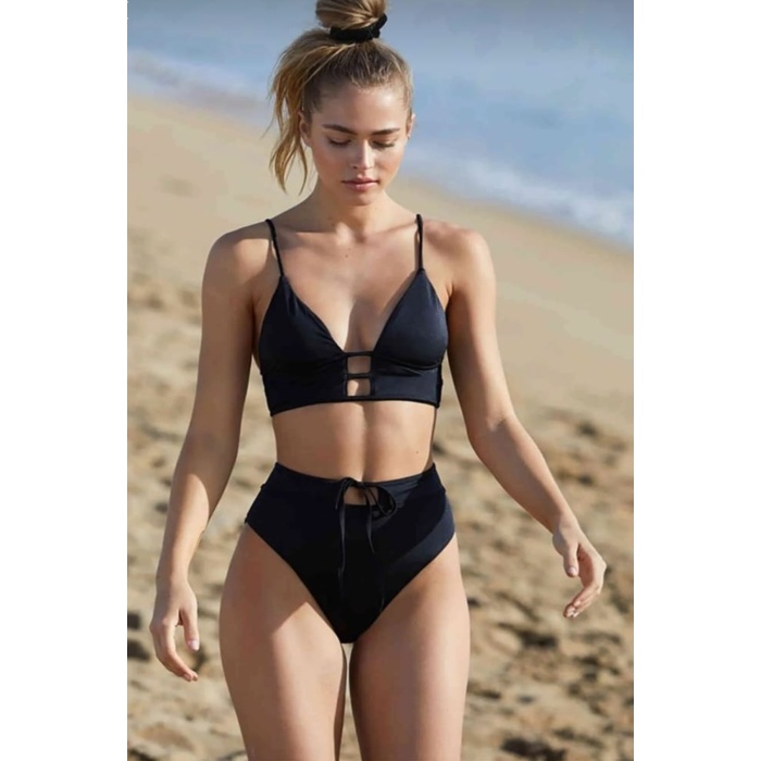 Yüksek Bel Esnek Bikini Takımı