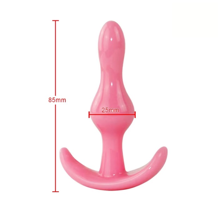 Backpart 2 Boğumlu Silikon Anal Tıkaç - Pembe