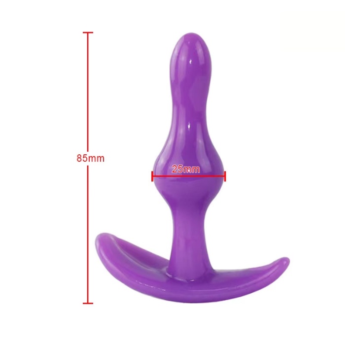 Backpart 2 Boğumlu Silikon Anal Tıkaç - Mor