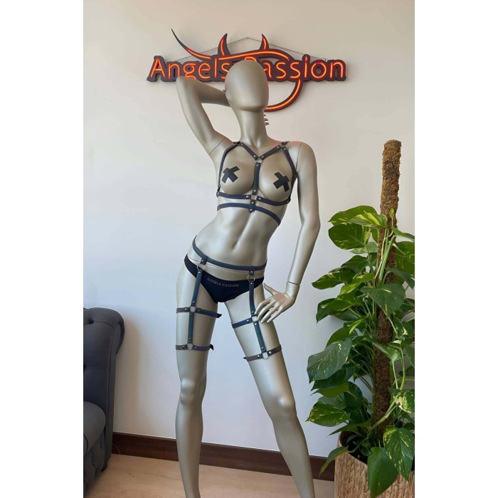 Bayan Fantazi Giyim Karanlıkta Parlayan Seksi Harness - APFT384