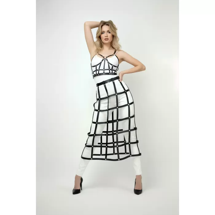 Deri Etek ve Deri Göğüs Harness Takım, Cosplaywear - APFT1013