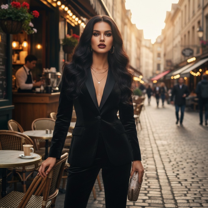 Front Lace Gerçek Tül Peruk Dalgalı  - Doğal - 55-60cm