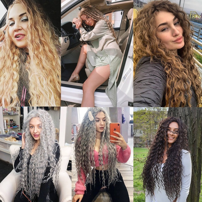 Brazilian Afro Dalgası Saç - Bakır