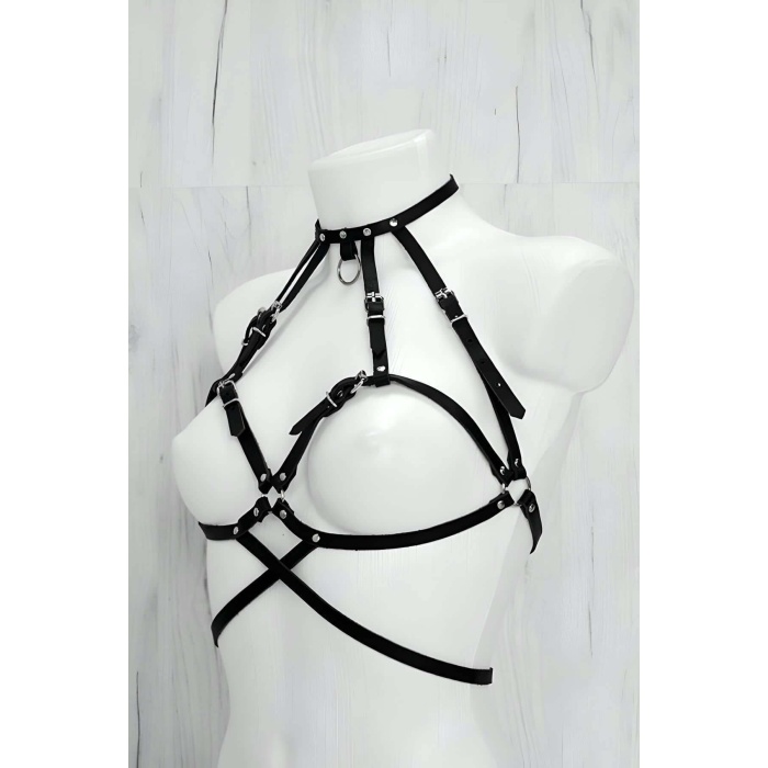 Şık ve Seksi Deri Fantazi Giyim Takım - APFT325