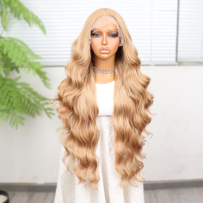 Açık Balköpüğü Ekstra Uzun Fiber Sentetik Dalgalı Tül Peruk