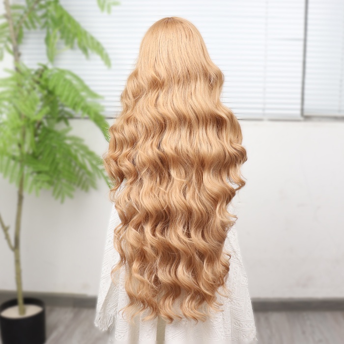 Açık Balköpüğü Ekstra Uzun Fiber Sentetik Dalgalı Tül Peruk