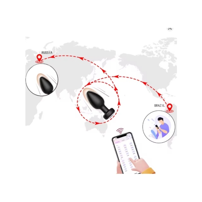 Censan Telefon Kontrollü Titreşimli Anal plug 1