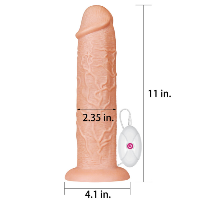 Censan 11 İnç Realistic Long Vibrating Dildo