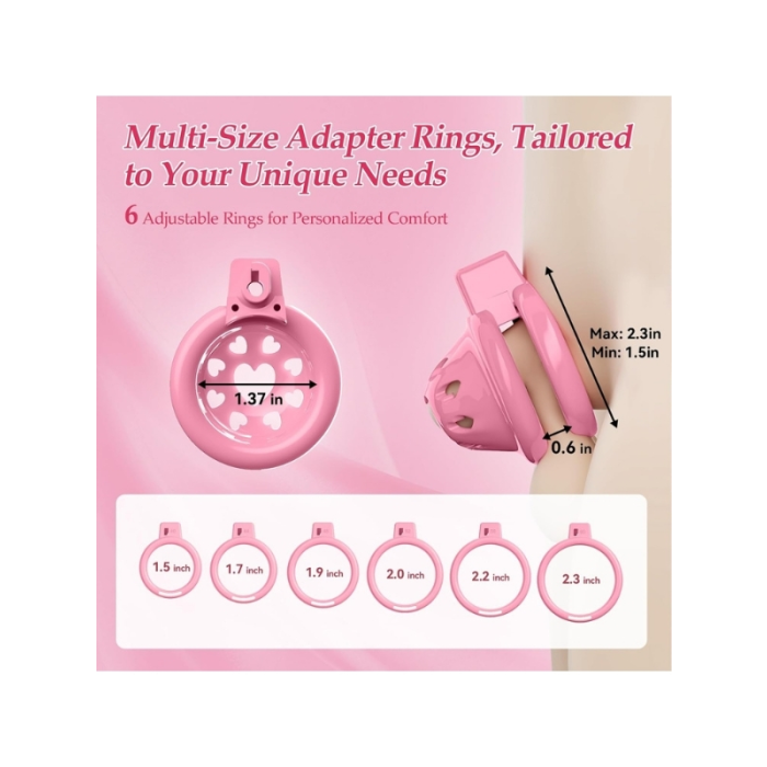 Censan Yumuşak Kalp Desenli Silikon Erkek Penis Kafesi