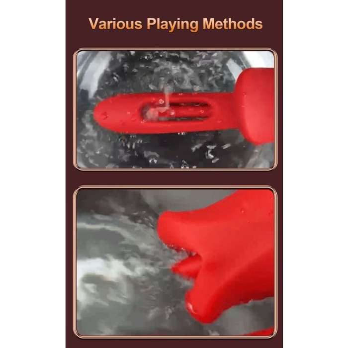 Censan Şarjlı 2 in 1 Klitoris ve G Noktası Vibratörü – Dil ve Dudak Hareketli, Güçlü Titreşimli