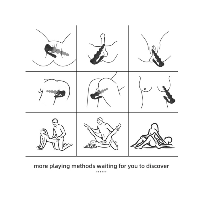 Censan Neue 10 Fonksiyonlu Titreşimli Anal Boncuklu Plug – Kablosuz Kumandalı