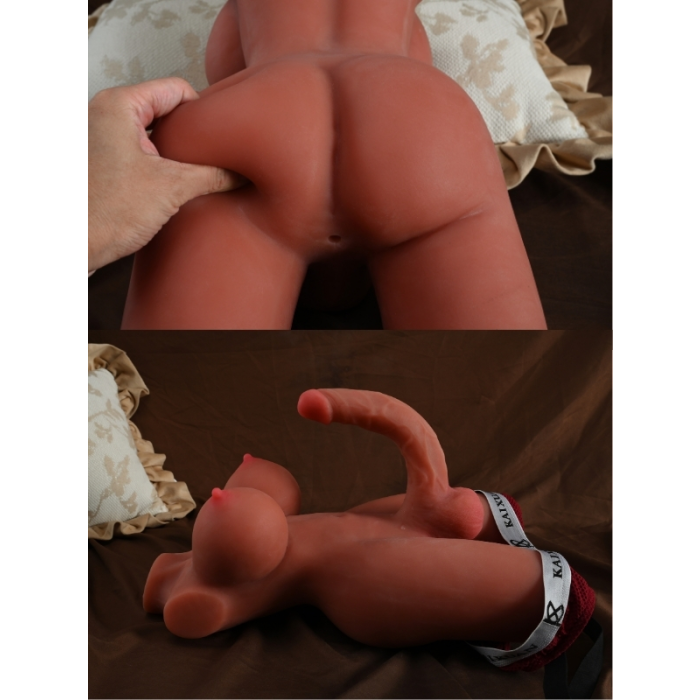 L-Join Gerçekçi 5.5 Kg Brown (Melez) Yarım Vücut Trans Vajina Mastürbatör Dildo