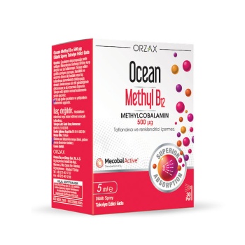 Orzax Ocean Methyl B12 Dilaltı Sprey 5 ml - 30 Doz