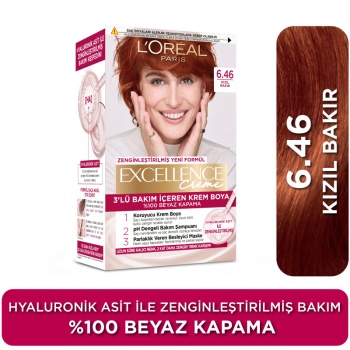 Loreal Paris Excellence Creme - Krem Saç Boyası No: 6.46 Kızıl Bakır