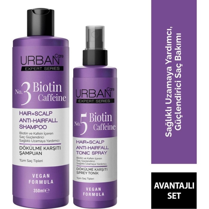 Urban Care Biotin & Kafein Saç Kökü Güçlendirici Şampuan 350 Ml + 200 Ml Sprey Tonik Avantajlı Set