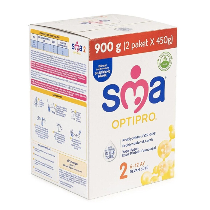 SMA OPTİPRO PROBİYOTİK 2 DEVAM SÜTÜ 900 GR 6-12 AY