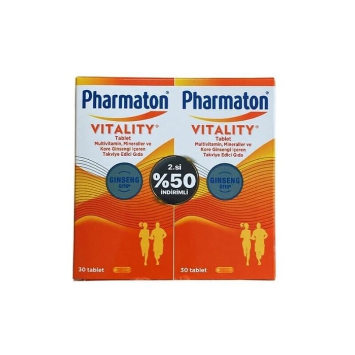Pharmaton Vitality 30 Tablet Avantajlı 2li Paket