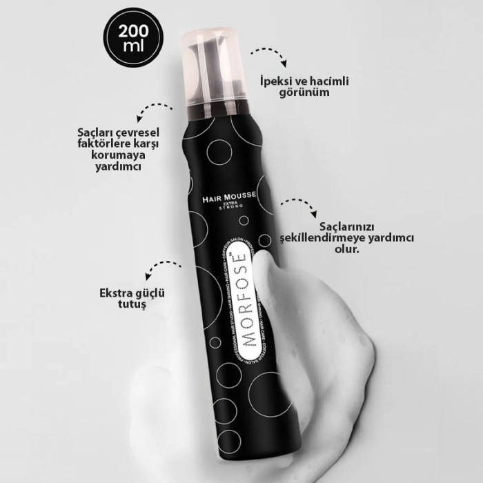 Morfose Saç Köpüğü Extra Strong 200 ml