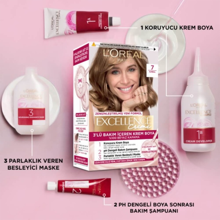 Loreal Paris Excellence Creme - Krem Saç Boyası No: 6.54 Açık Kızıl Kahve