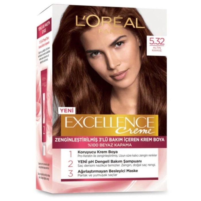 Loreal Paris Excellence Creme Saç Boyası 5-32 Altın Kahve
