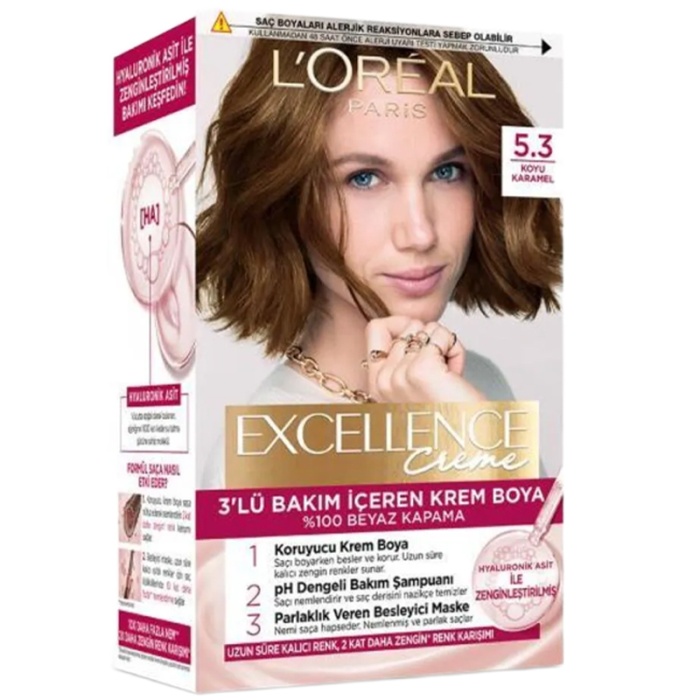 Loreal Paris Excellence Creme - Krem Saç Boyası No: 5.3 Koyu Karamel